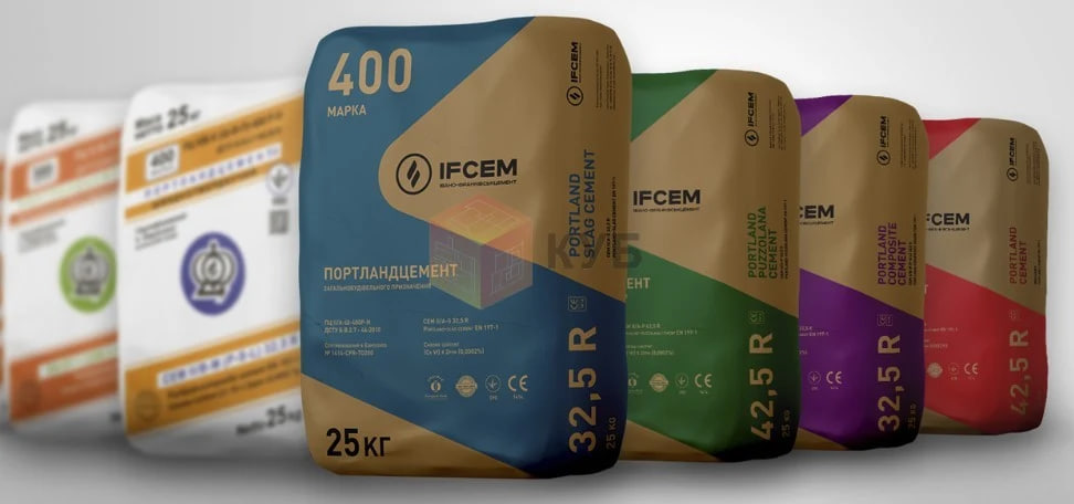 photo_2026-09-30_11-02-57 - TYME BLOG Row of cement bags in a line, blue bag labeled'400', 25 kg, IFCEM branding, followed by green, purple, and red bags.