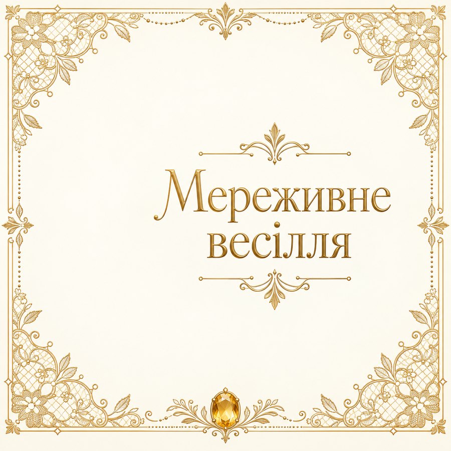 Листівка «Мереживне весілля» на 13 років весілля