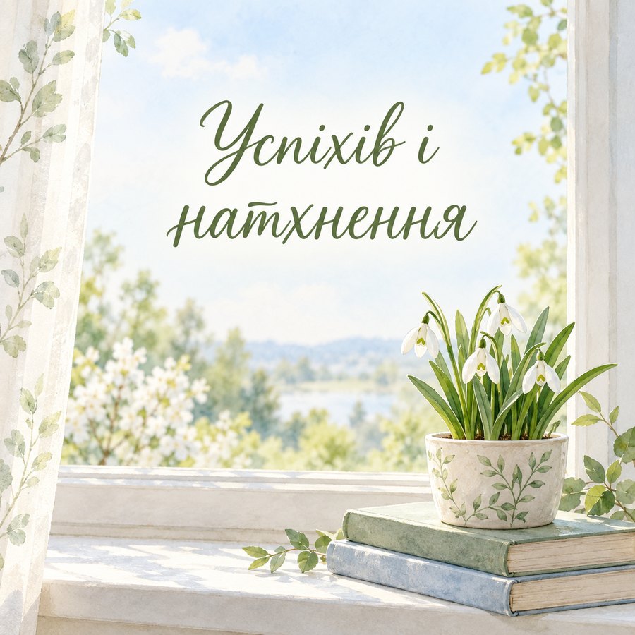 Листівка «Успіхів і натхнення» з 8 березня для колег