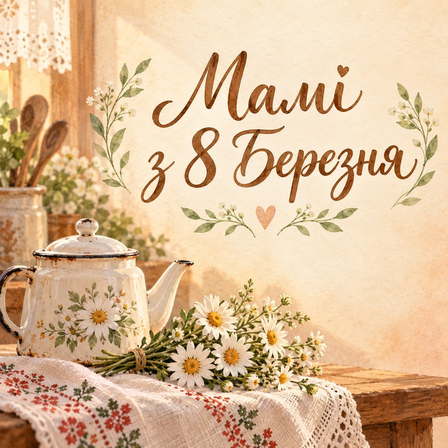Листівка «Мамі з 8 Березня» з 8 березня