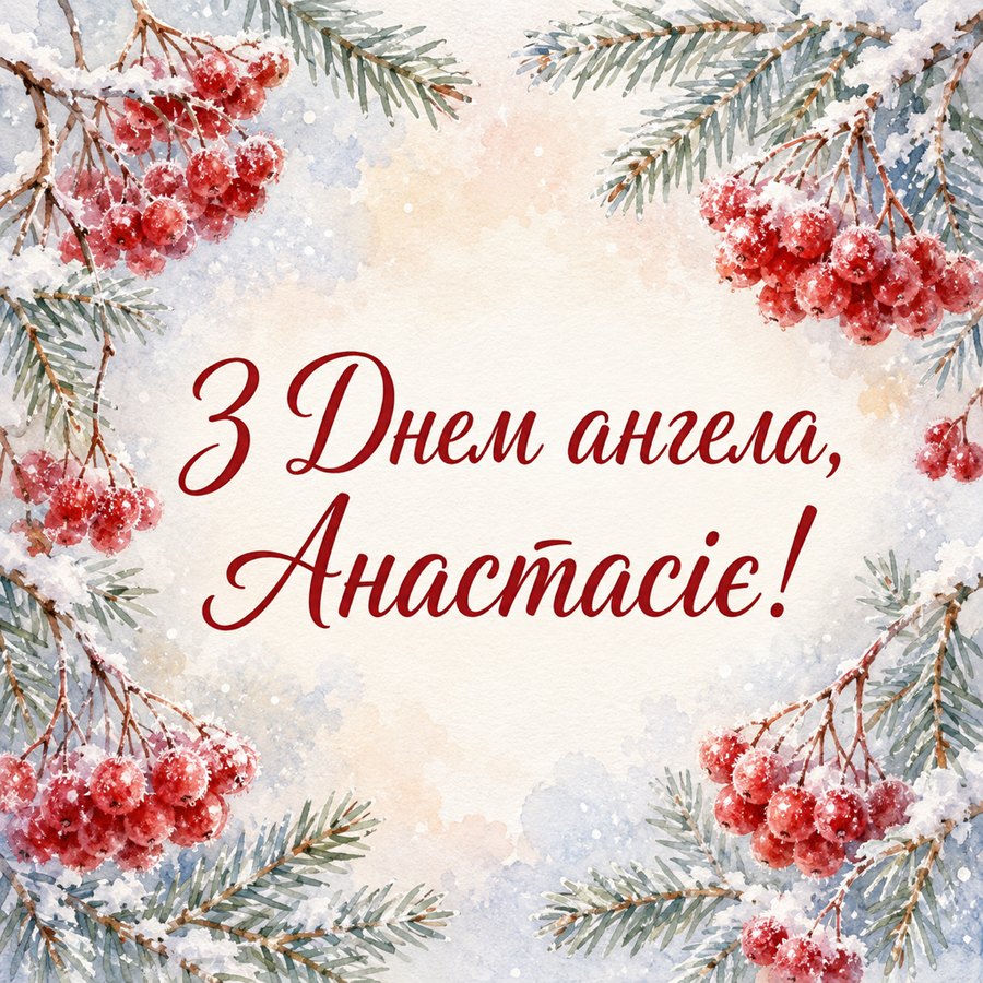 Листівка «З Днем ангела, Анастасіє!» до дня ангела