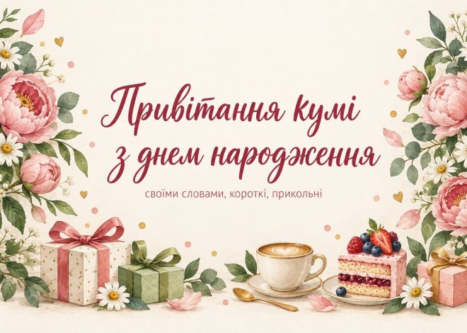 Обкладинка «Привітання кумі з днем народження» з півоніями, подарунками і тортом, акварель