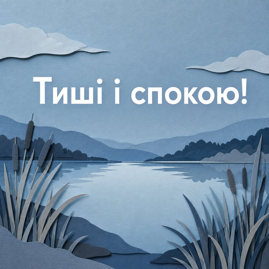 Листівка «Тиші і спокою!» до дня ангела