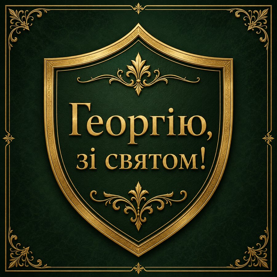 Листівка «Георгію, зі святом!» до дня ангела