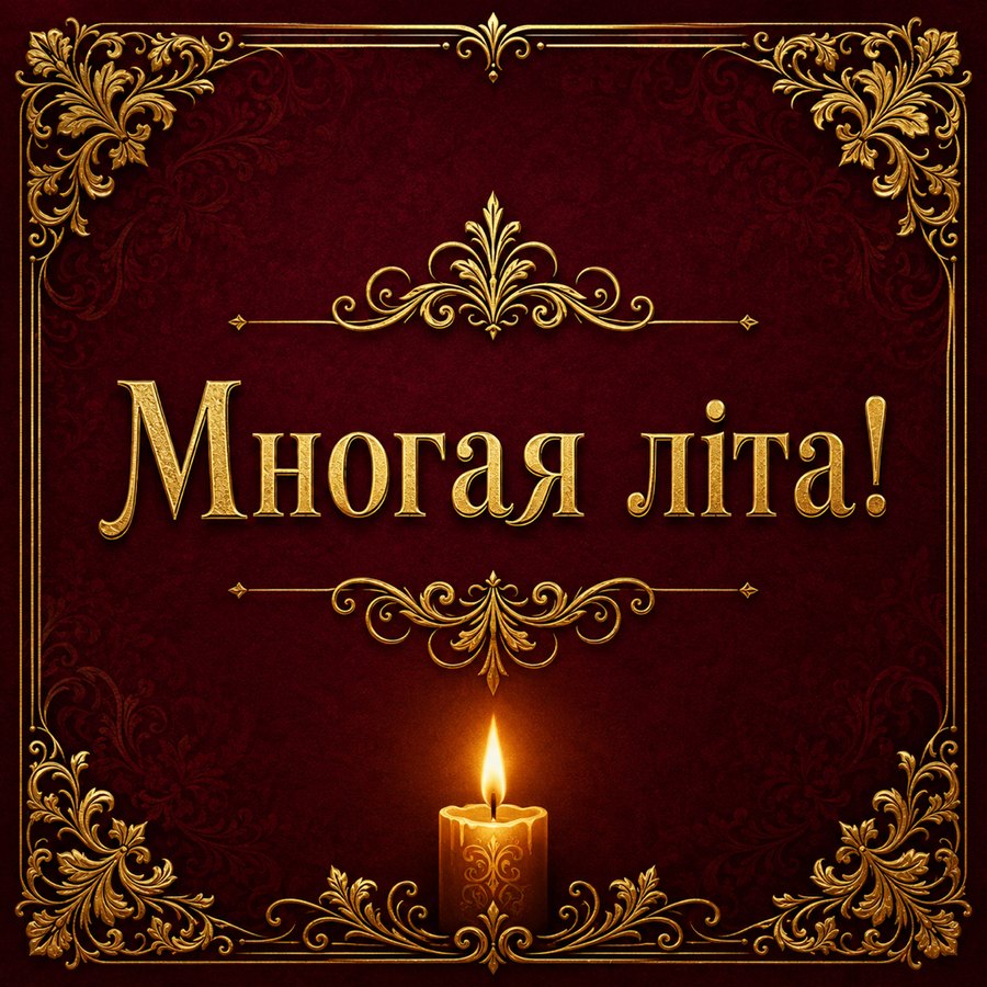 Листівка «Многая літа!» до дня ангела