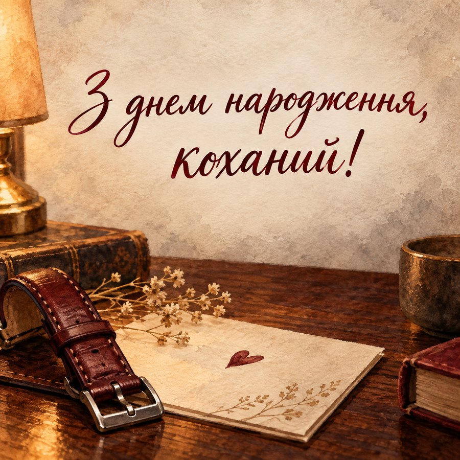Листівка «З днем народження, коханий!» з днем народження коханому