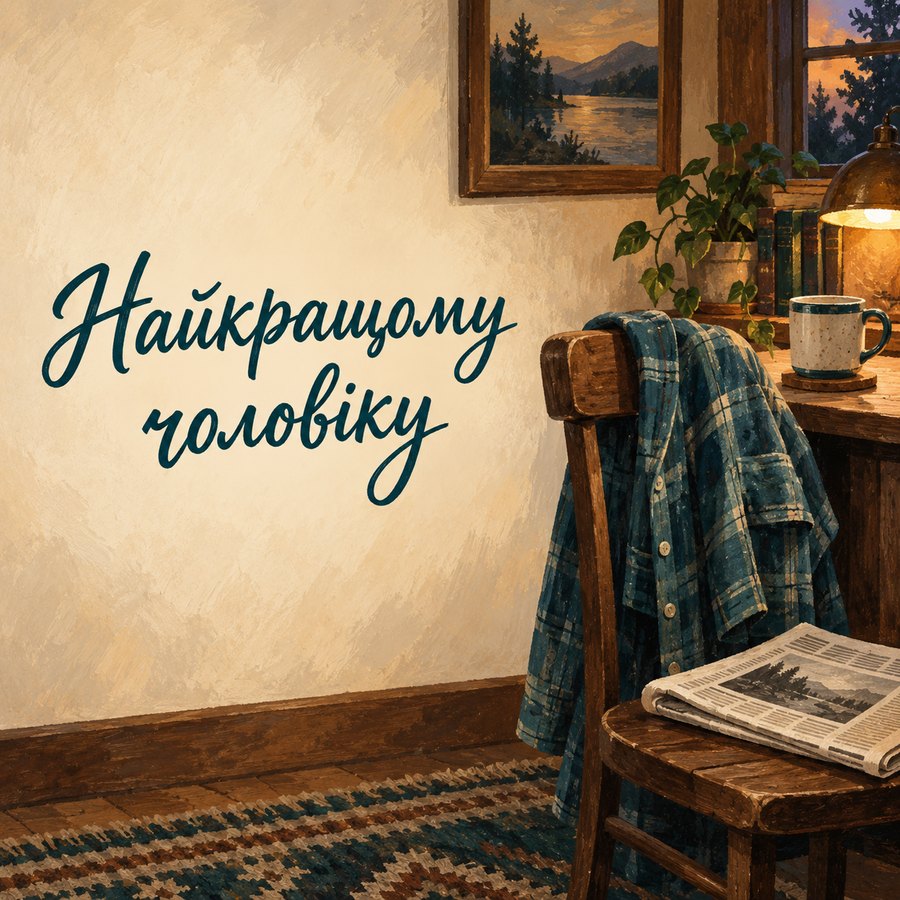 Листівка «Найкращому чоловіку» з днем народження коханому