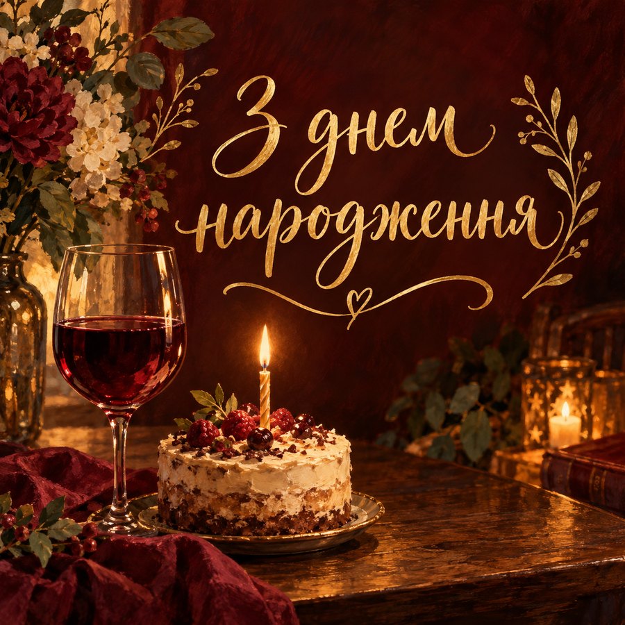 Листівка «З днем народження» з днем народження коханому