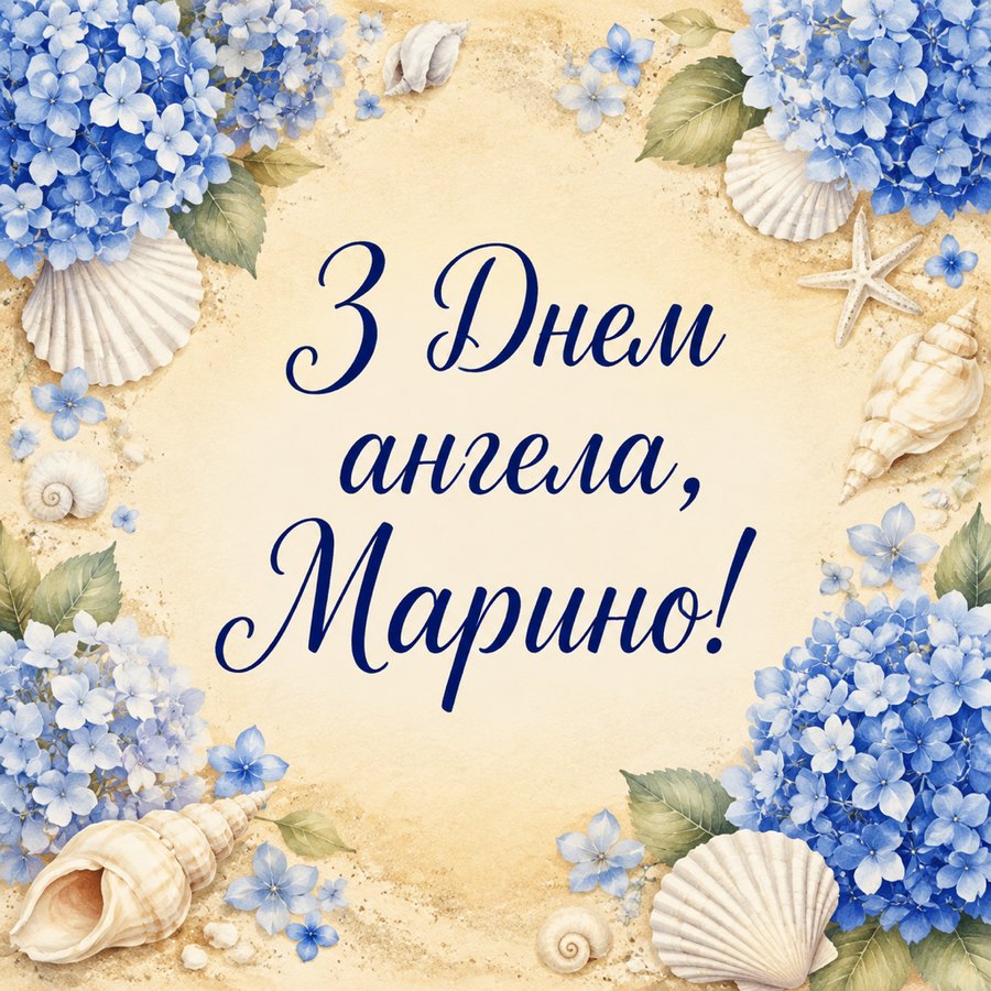Листівка «З Днем ангела, Марино!» до дня ангела