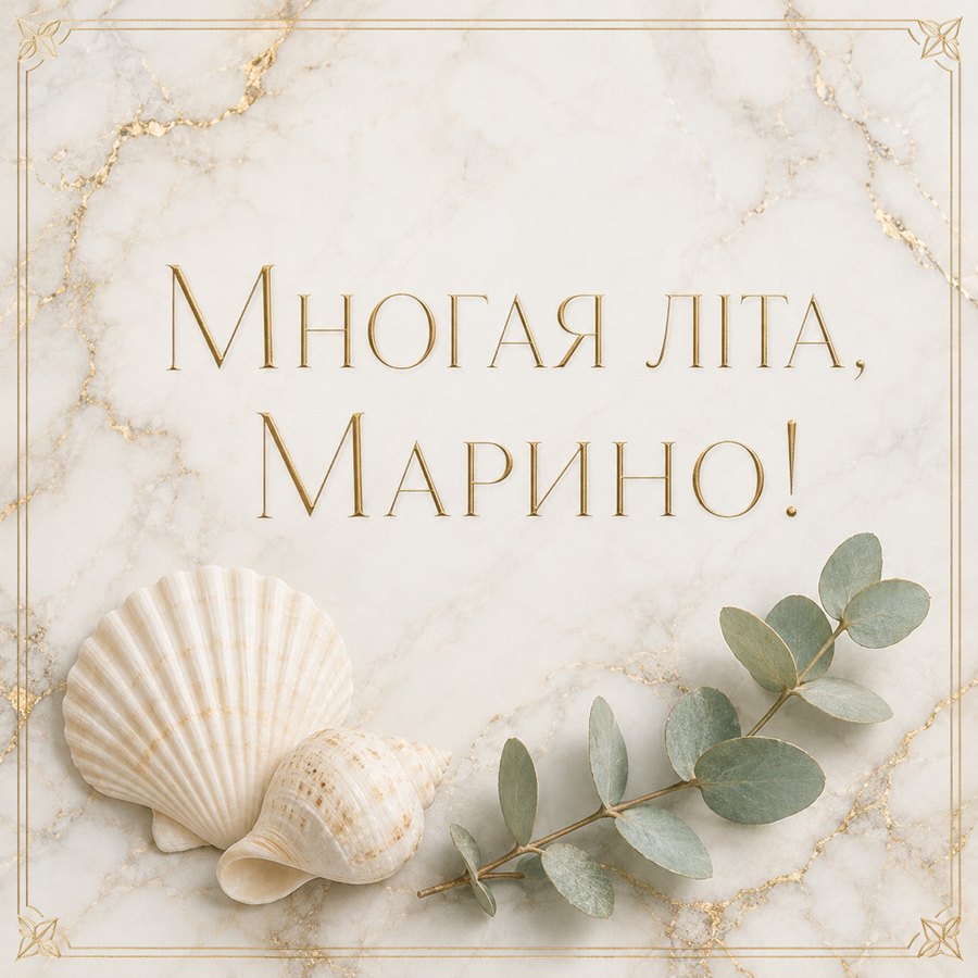 Листівка «Многая літа, Марино!» до дня ангела
