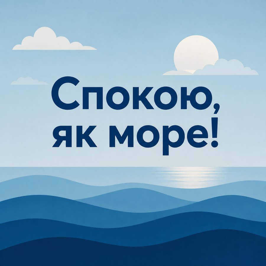 Листівка «Спокою, як море!» до дня ангела