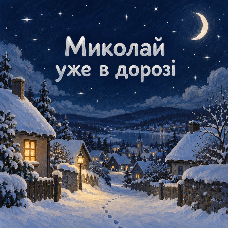 Листівка «Миколай уже в дорозі» до Дня святого Миколая