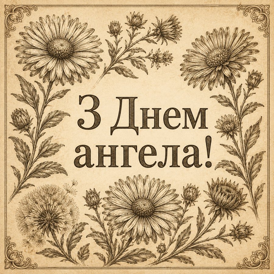 Листівка «З Днем ангела!» до дня ангела