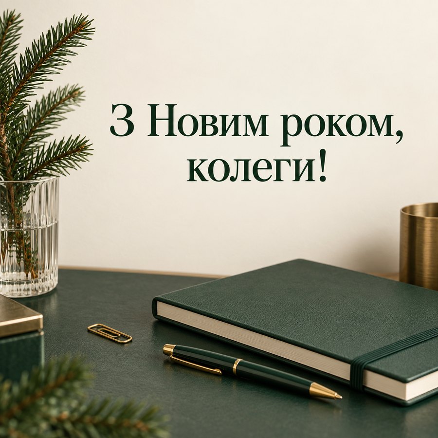Листівка «З Новим роком, колеги!» з Новим роком