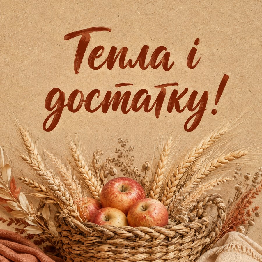 Листівка «Тепла і достатку!» до дня ангела