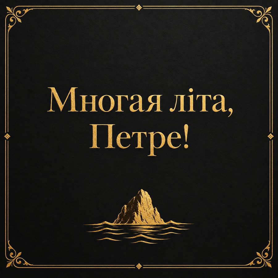 Листівка «Многая літа, Петре!» до дня ангела