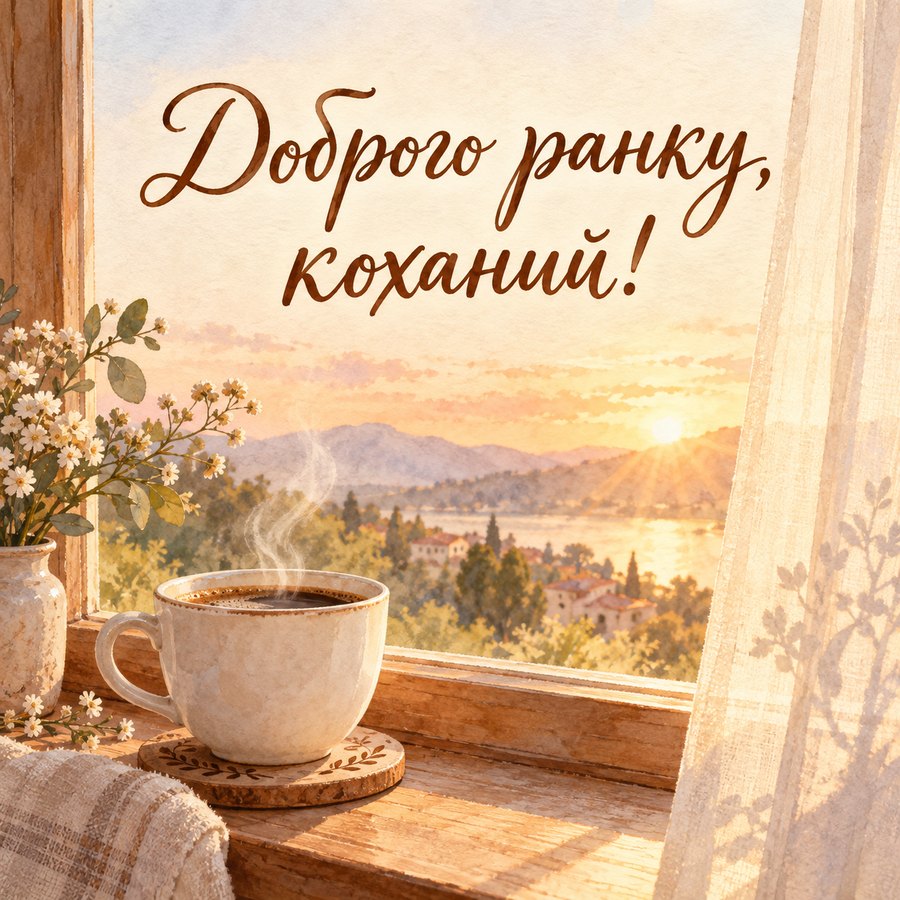 Листівка «Доброго ранку, коханий!» коханому