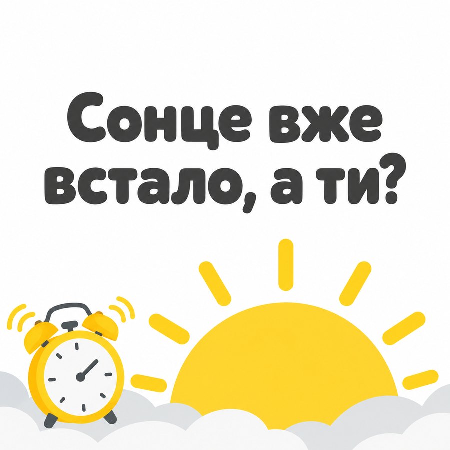 Листівка «Сонце вже встало, а ти?» коханому