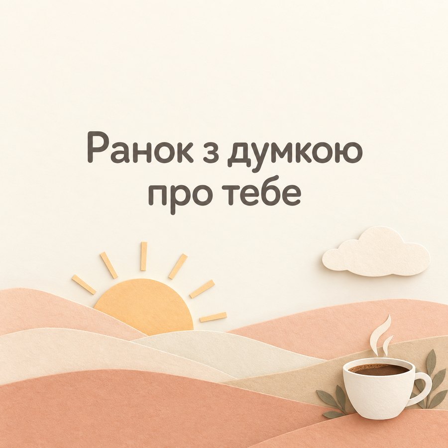 Листівка «Ранок з думкою про тебе» коханому