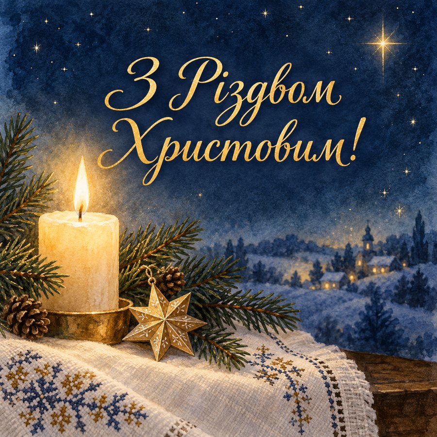 Листівка «З Різдвом Христовим!» з Різдвом Христовим