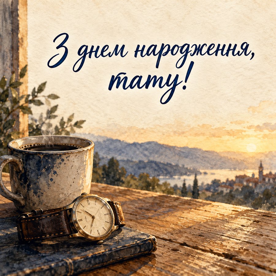 Листівка «З днем народження, тату!» з днем народження татові