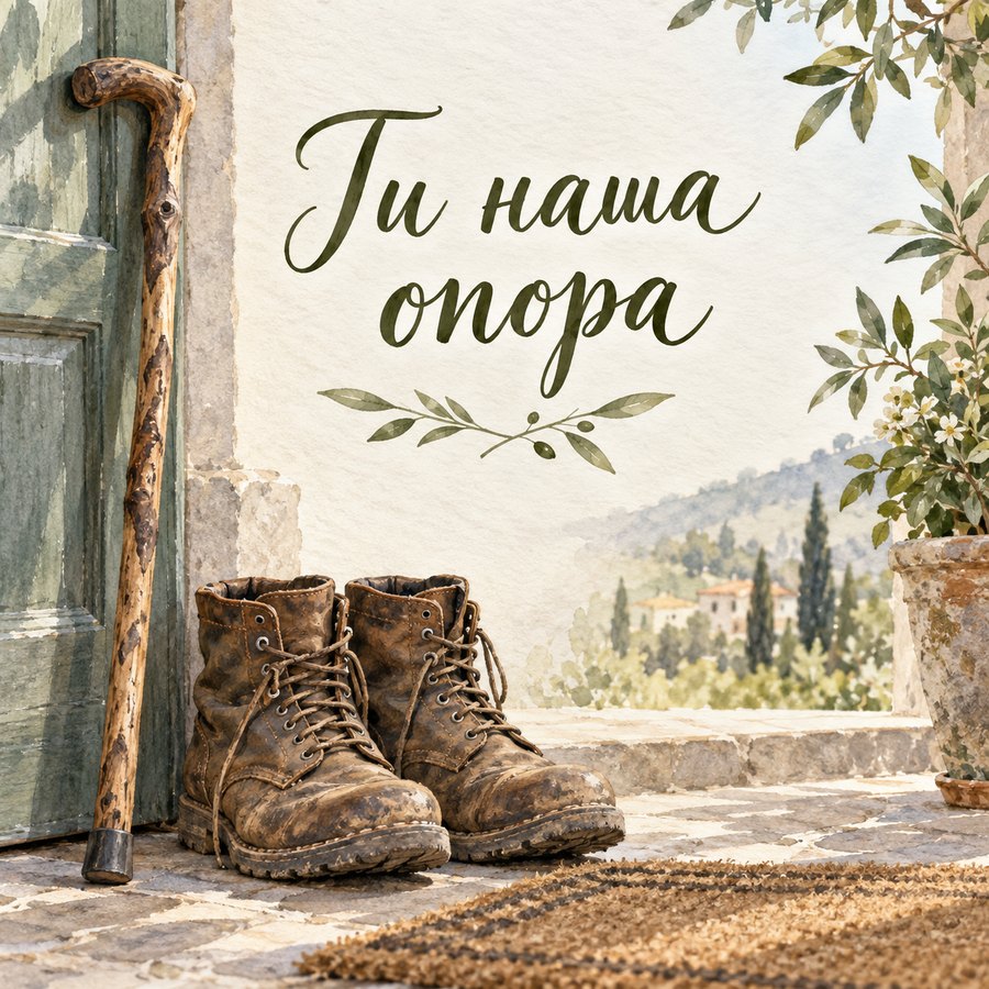 Листівка «Ти наша опора» з днем народження татові