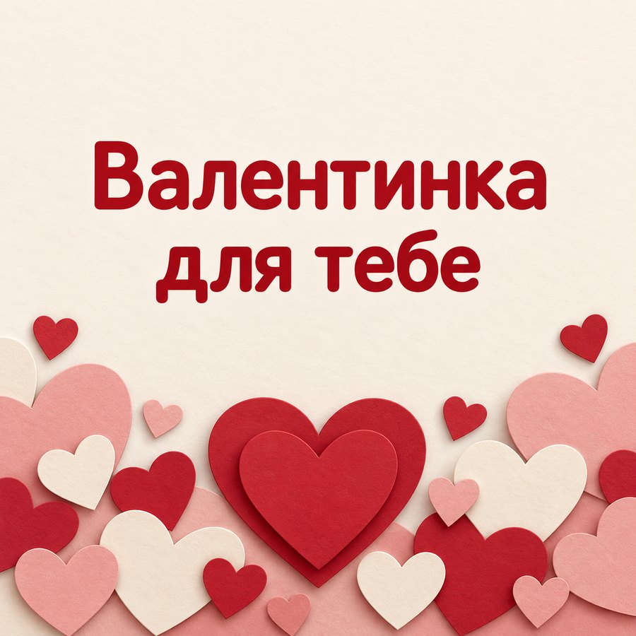 Листівка «Валентинка для тебе» з Днем святого Валентина