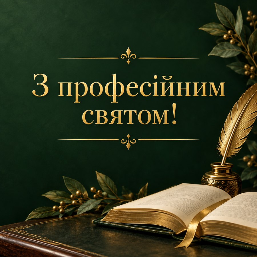 Листівка «З професійним святом!» до Дня учителя