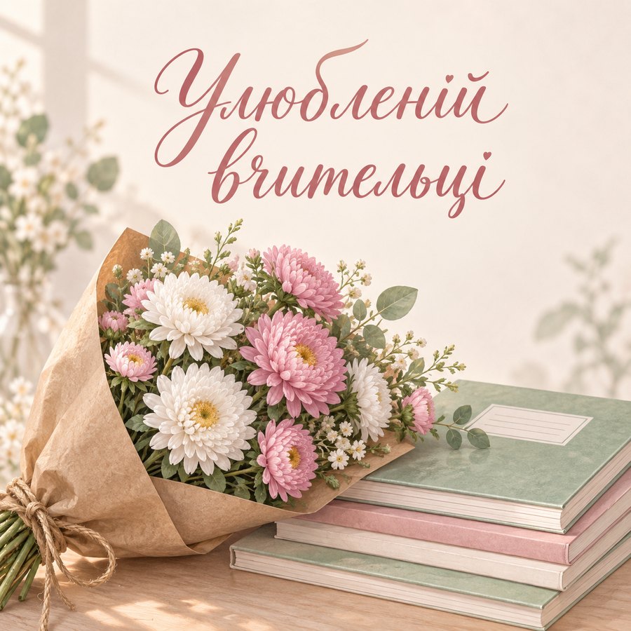 Листівка «Улюбленій вчительці» до Дня учителя