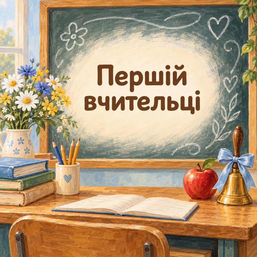 Листівка «Першій вчительці» до Дня учителя