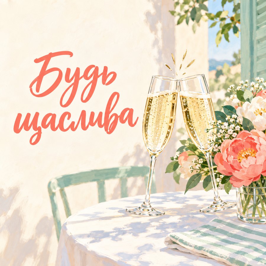 Листівка «Будь щаслива» подрузі на весілля