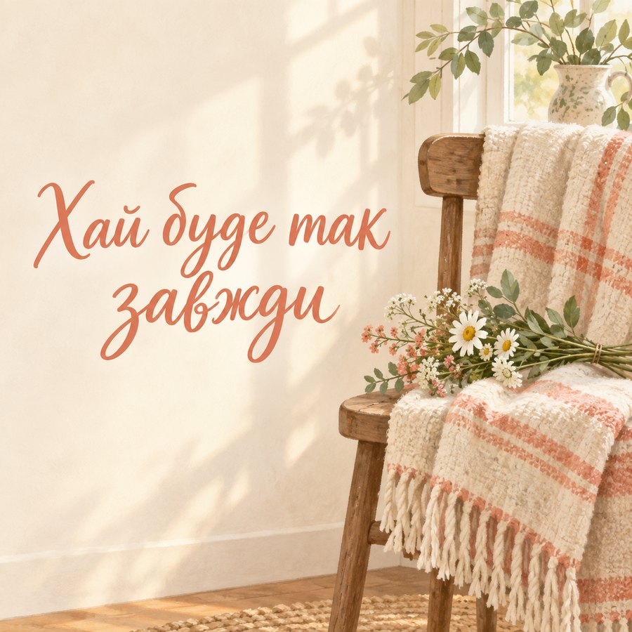 Листівка «Хай буде так завжди» на 1 рік весілля