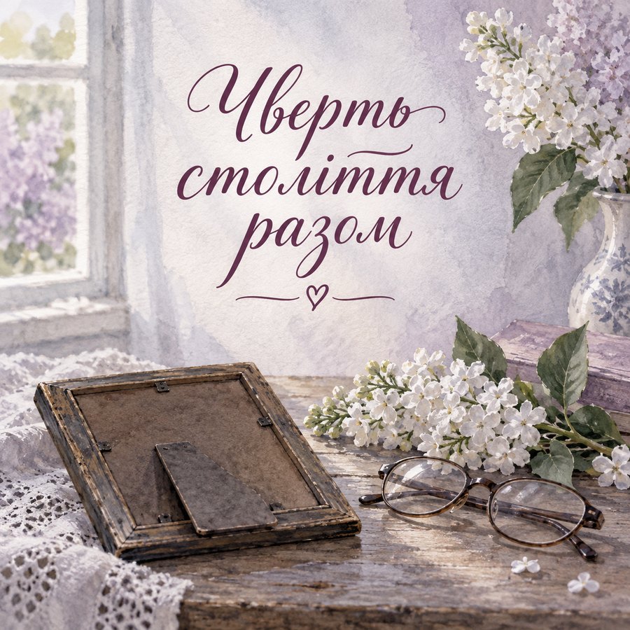 Листівка «Чверть століття разом» на 25 років весілля