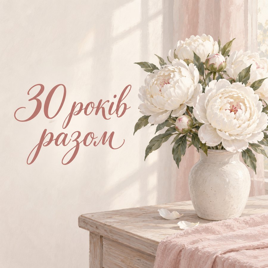 Листівка «30 років разом» на 30 років весілля