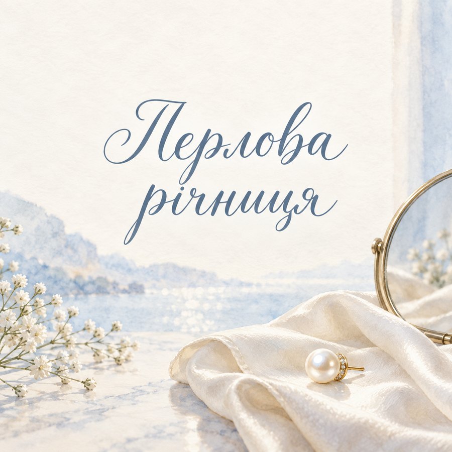 Листівка «Перлова річниця» на 30 років весілля