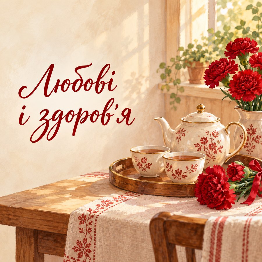Листівка «Любові і здоров'я» на 40 ріків весілля