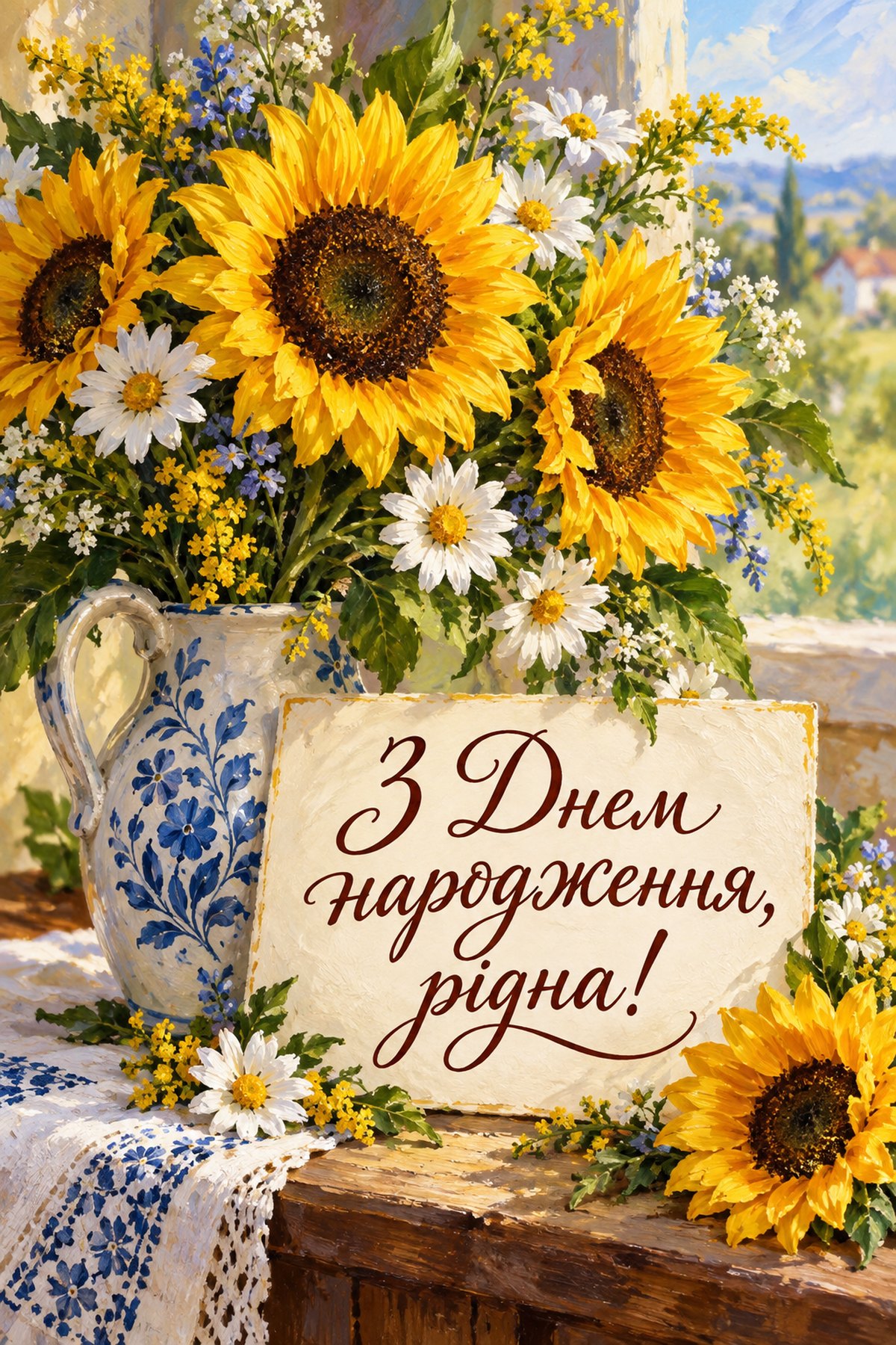 листівка з днем народження жінці