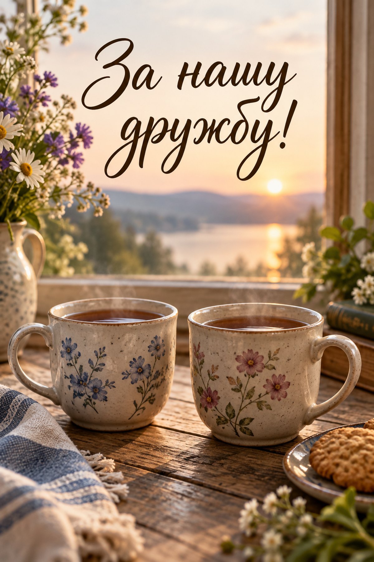 Листівка «За нашу дружбу!» листівка другу з днем народження