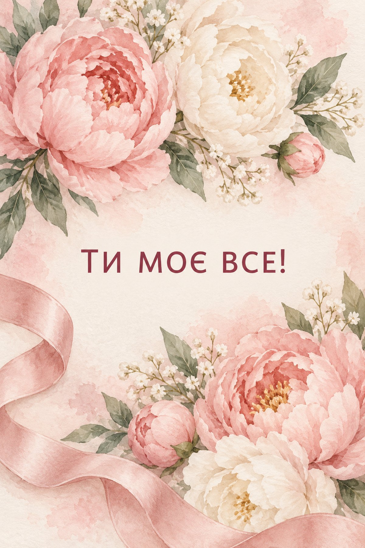 Листівка «Ти моє все!» гарна листівка коханій