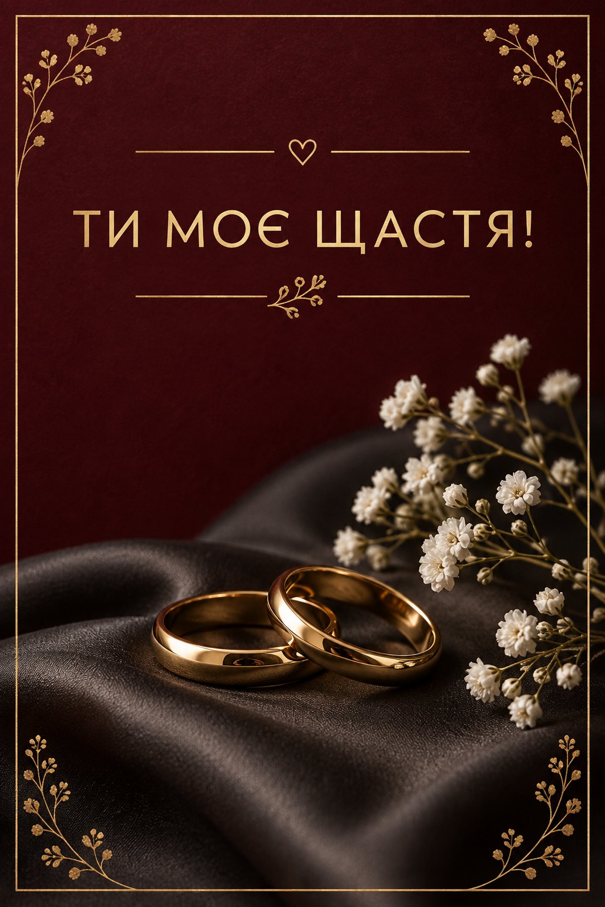 Листівка «Ти моє щастя!» листівка коханій на відстані