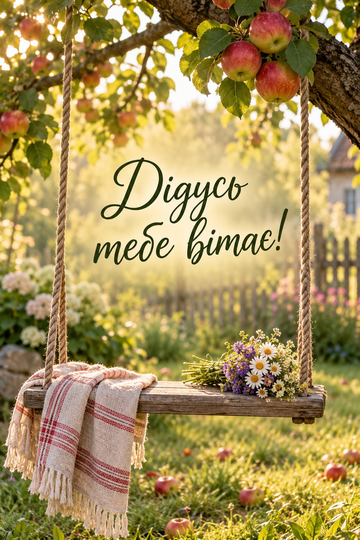 Листівка «Дідусь тебе вітає!» листівка онучці від дідуся