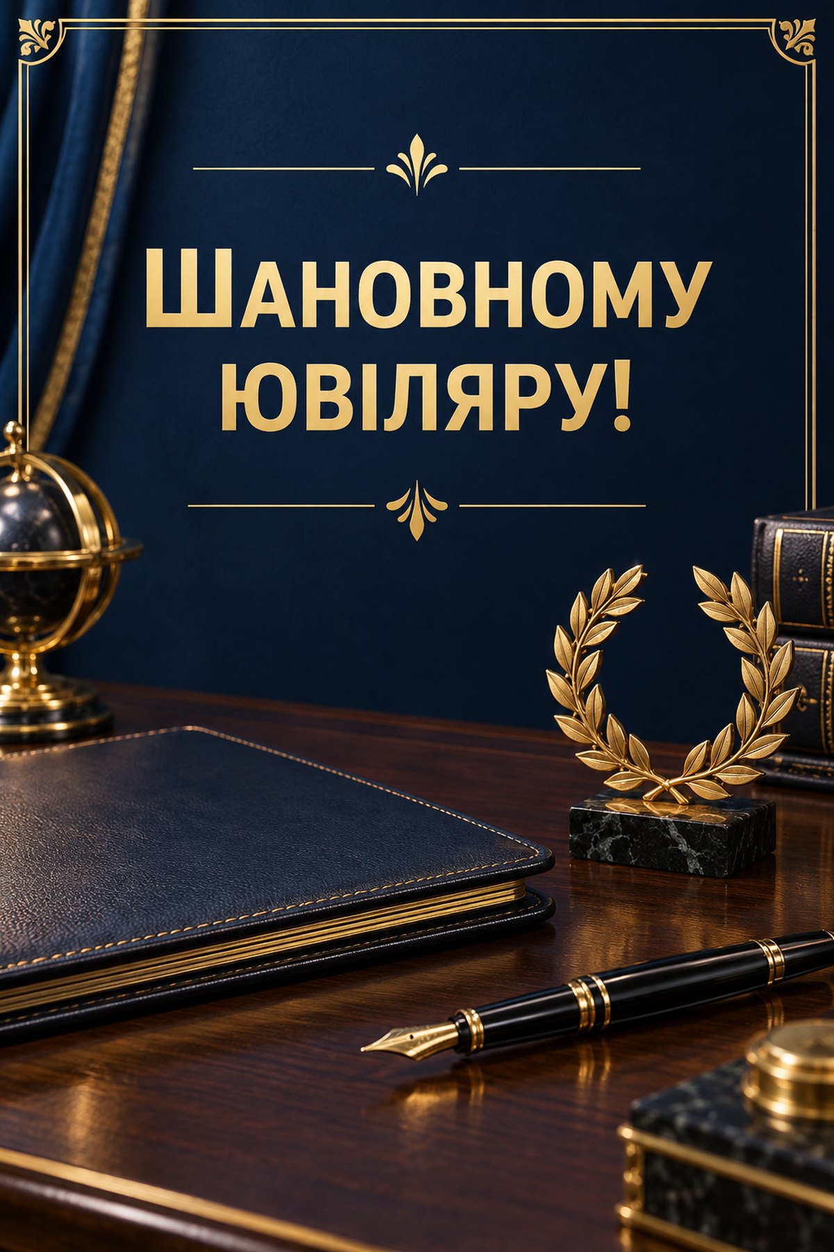 Листівка «Шановному ювіляру!» офіційне привітання з ювілеєм 50 років